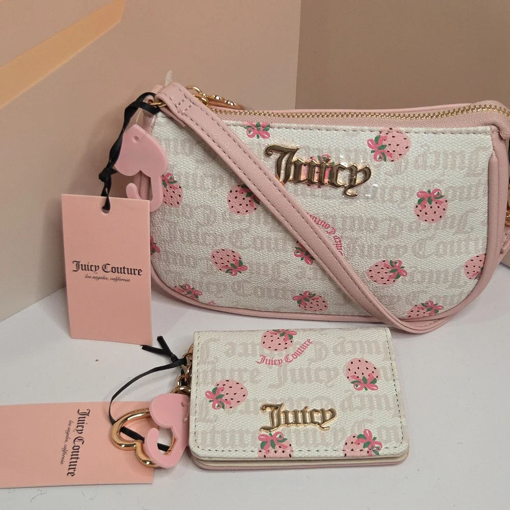 💕▪️Juicy Couture ▪️berry Sweet Convertible Wristlet & Wallet Set Bundle